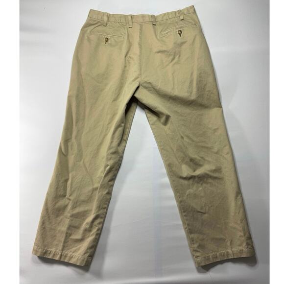 Orvis Men's Flat Front Straight Leg Khaki Chino Pants - Size 38x28.5 - Picture 2 of 6